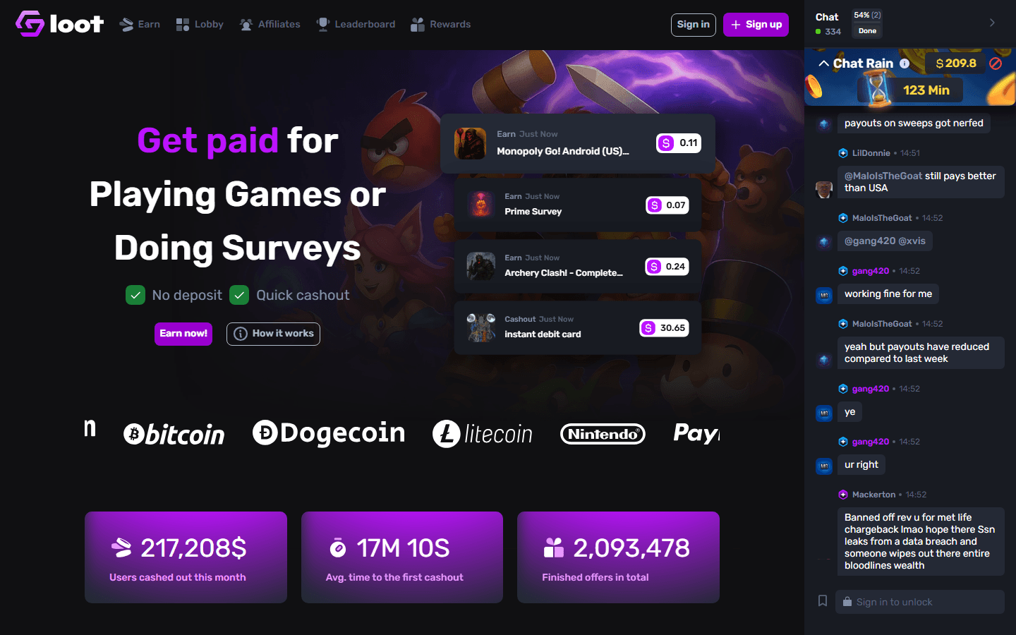 GemLoot website screenshot