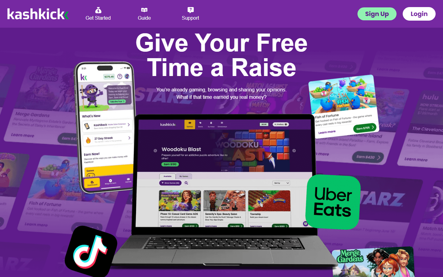 KashKick website screenshot captured for this EarnGrind guide