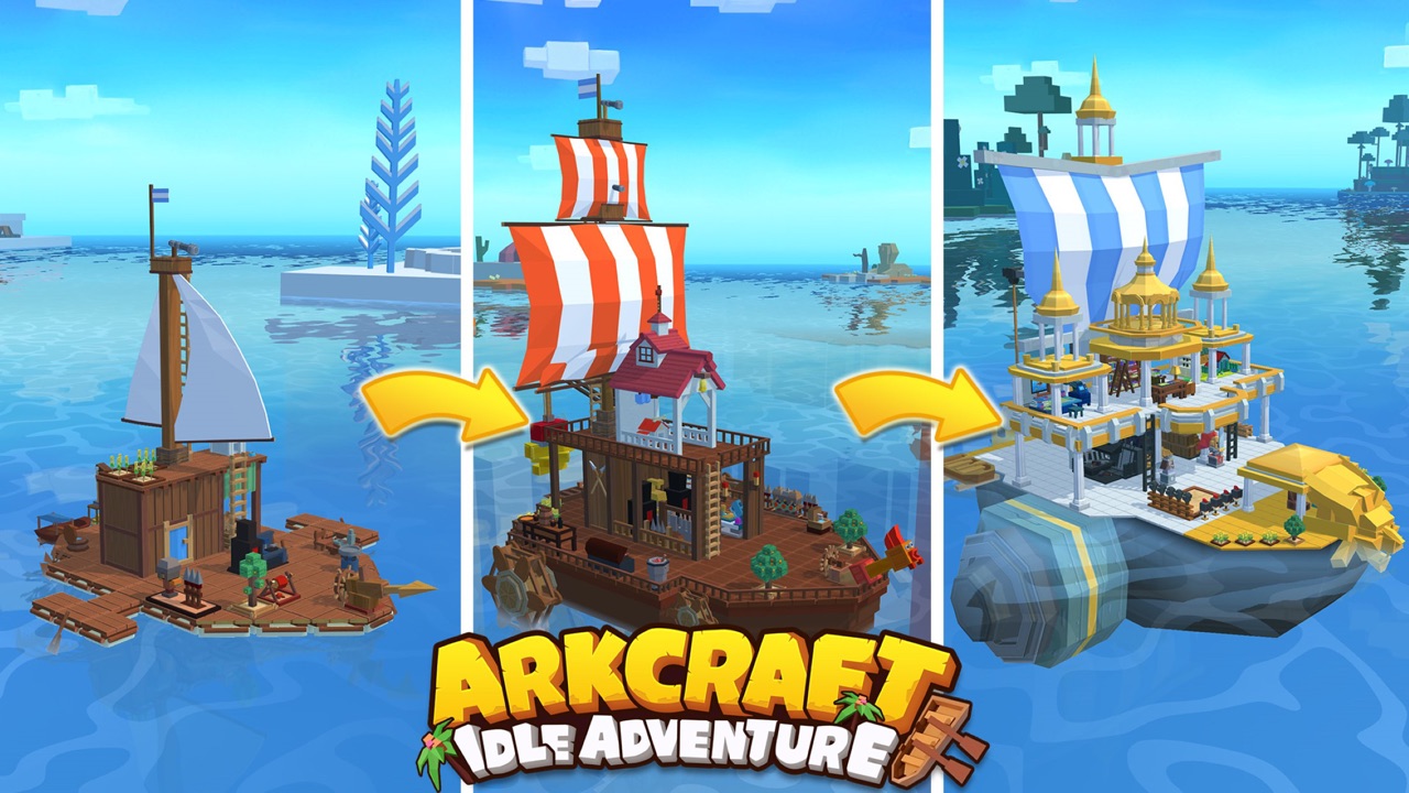 Arkcraft ocean raft construction and floating debris gathering