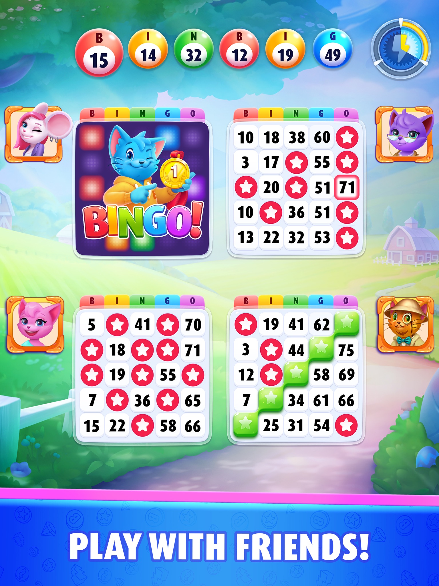Bingo Blitz live bingo round gameplay