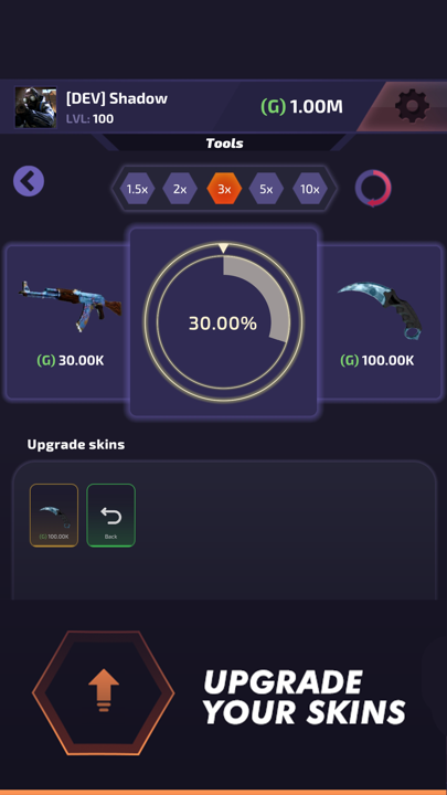 Clash.GG rewards tab and rakeback claim center