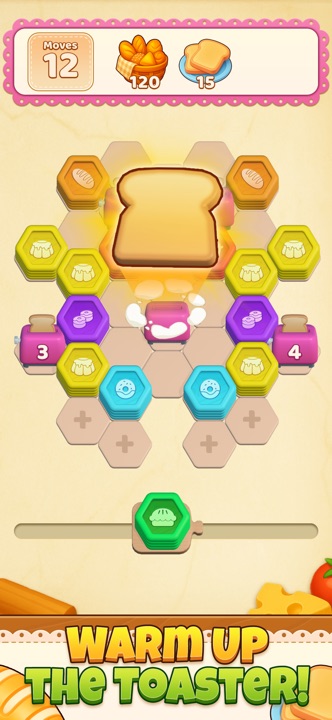 Cooking Blast 3D tile stacking cascades and color matching combos