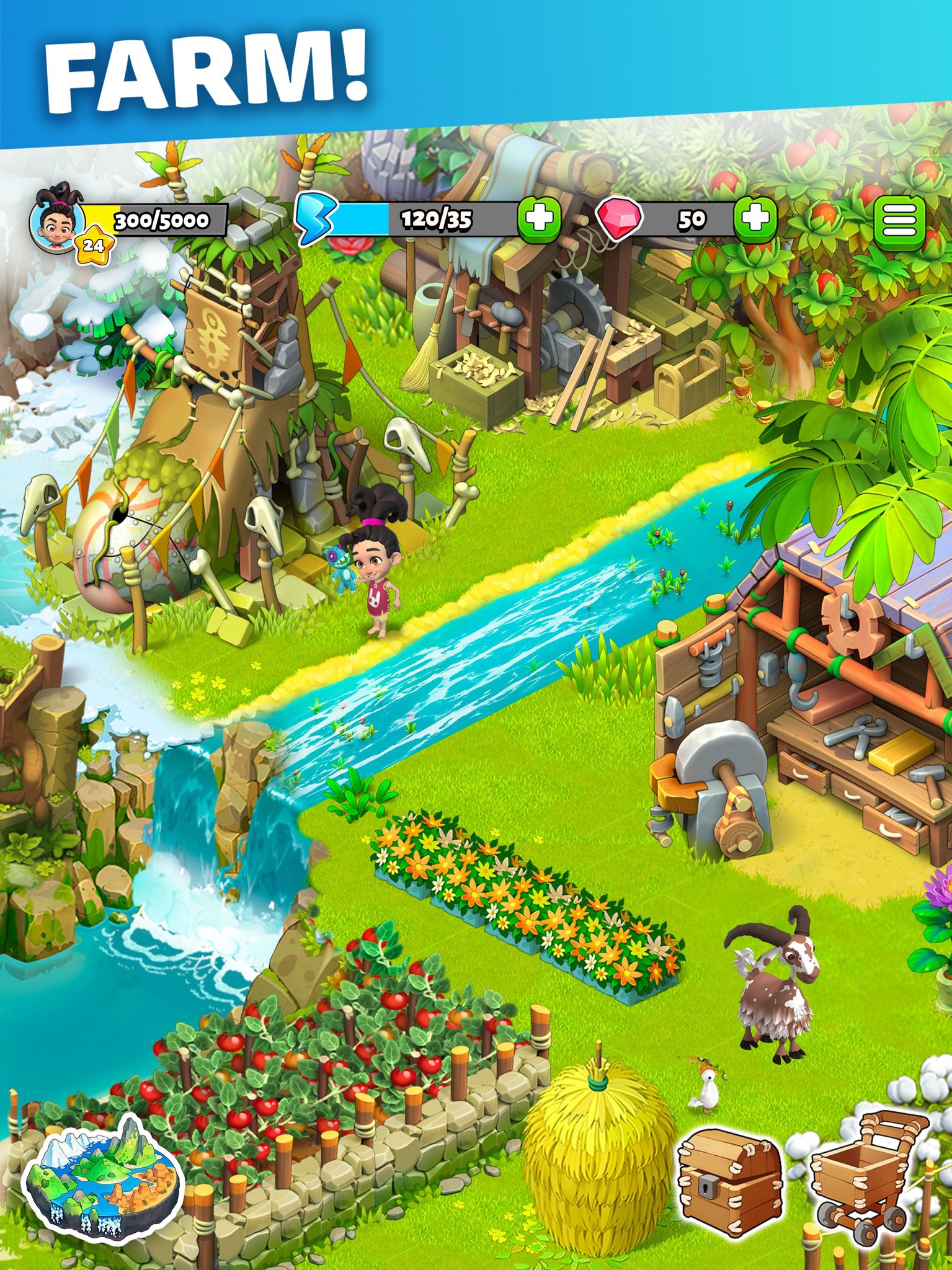 Family Island crafting queue and resource workshops