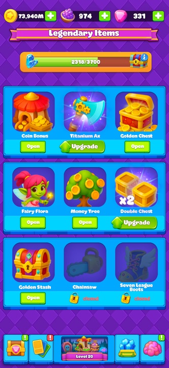 Goblin Miner elevator automation upgrade screen