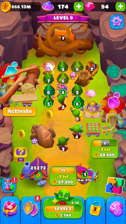 Goblins Wood goblin merge grid and timber chopping camp