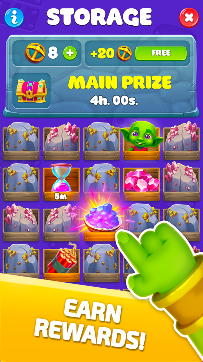 Goblins Wood forest gate completion and milestone reward claim