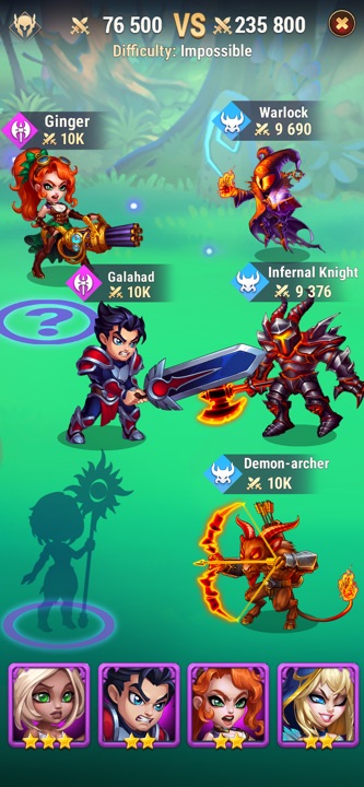 Hero Wars Alliance campaign world map showing chapter progress