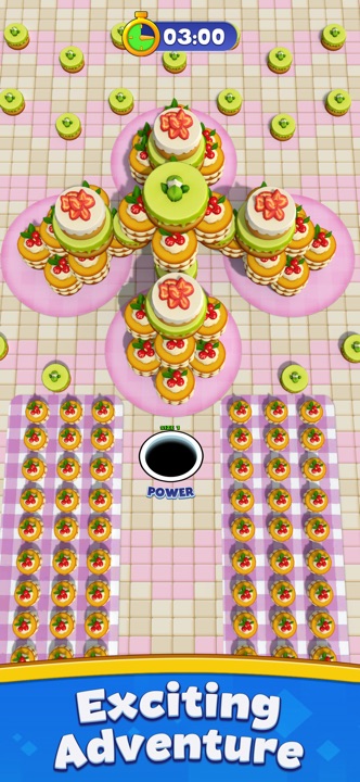 Hole Collect level completion victory screen and star rewards