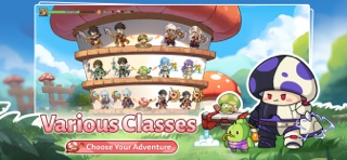 Legend of Mushroom class evolutions and stage progression