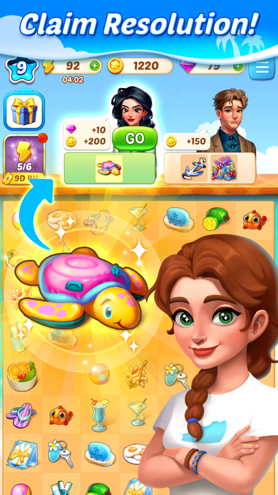 Merge Paradise story dialog and island character quests