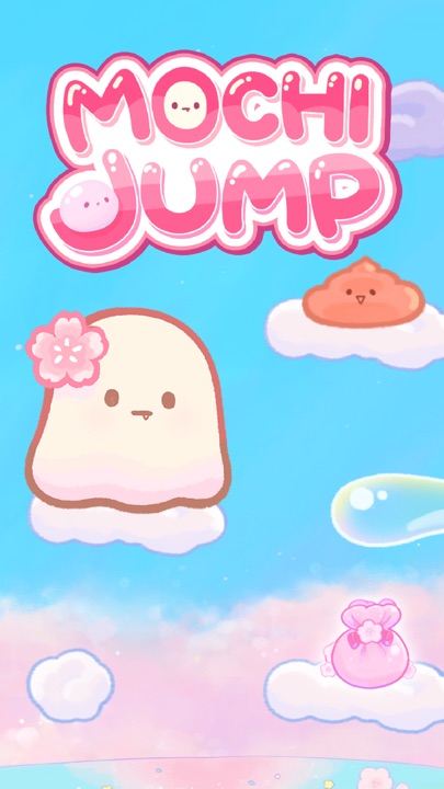 Mochi Fall cute bouncy character dropping through platforms