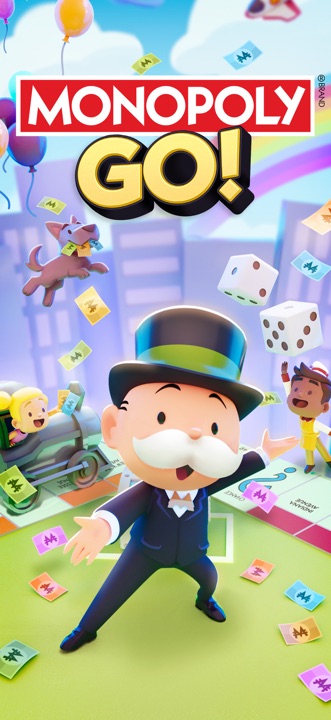 Monopoly GO classic game board showing landmark construction and dice roll button
