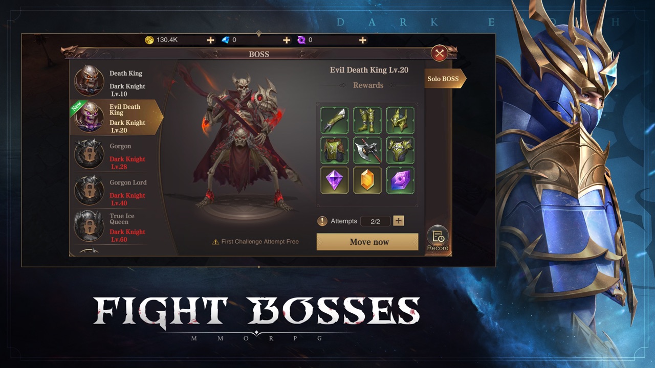 MU: Dark Epoch inventory and gear enhancement screen