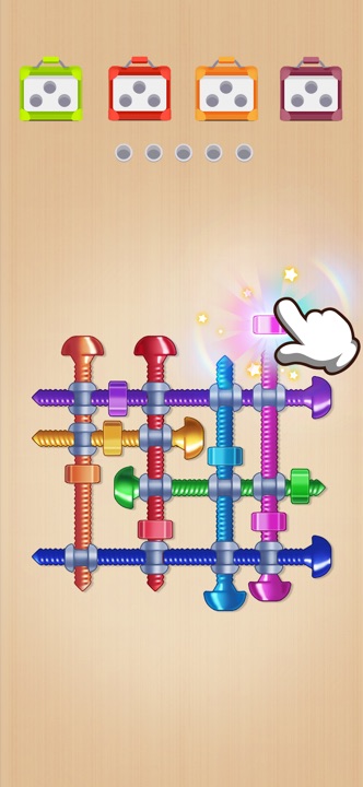 Screw Out 3D victory screen and coin multiplier