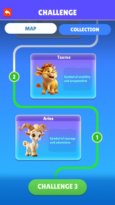 Level selection map showing completed stages and star chests