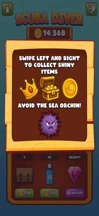 Sea Explorer depth upgrade and claw capacity menu