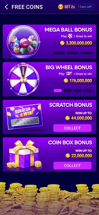 Slot Mate hourly bonus wheel and reward crate