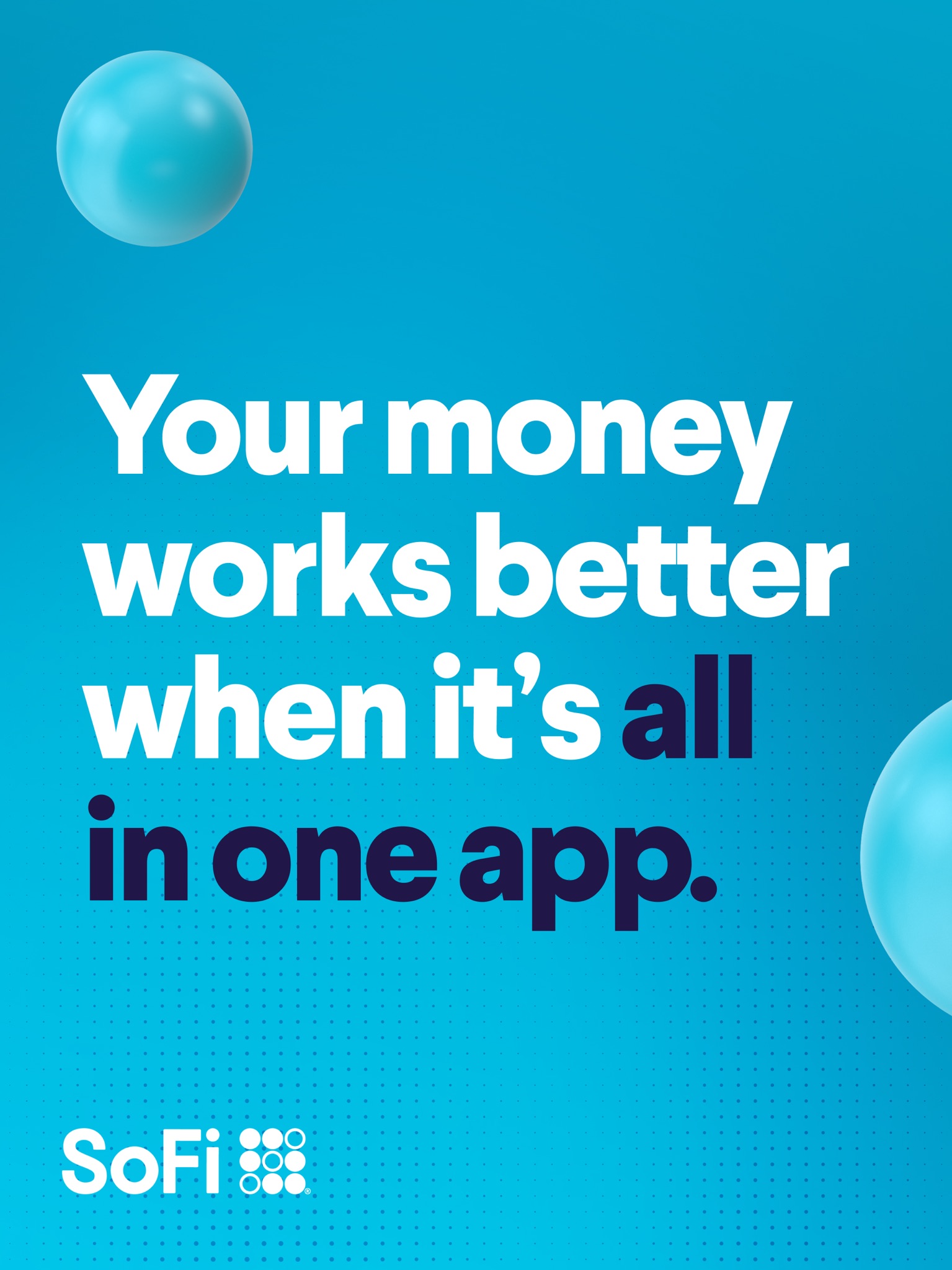 SoFi mobile app home dashboard and account balances