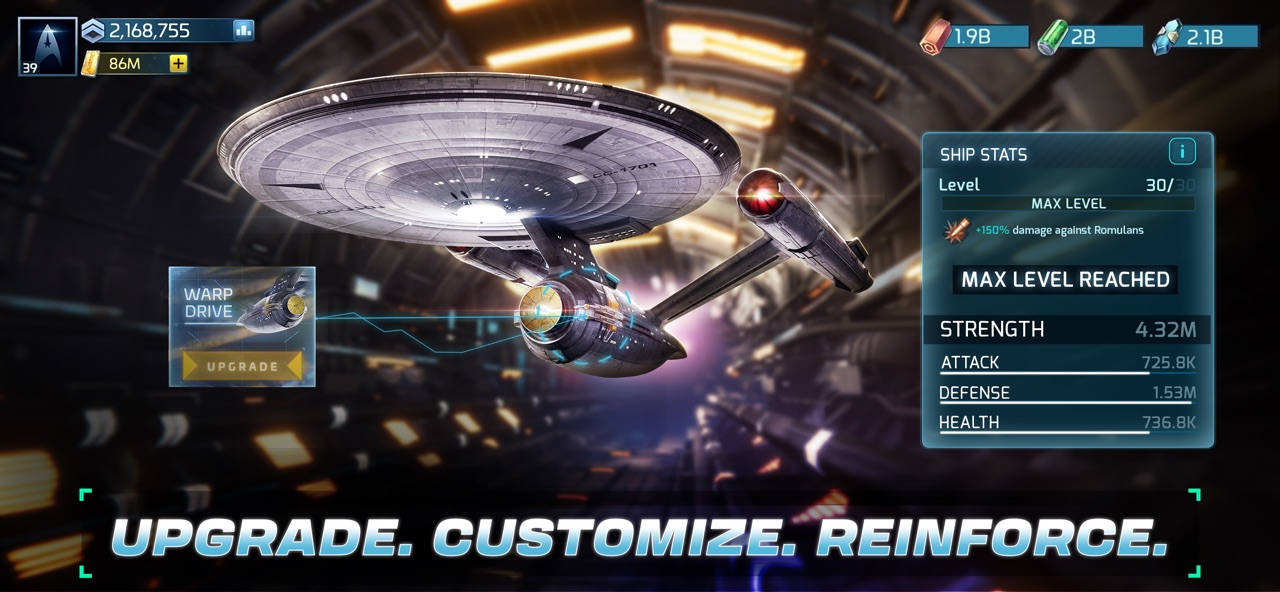 Star Trek Fleet Command galaxy map showing star systems and mining nodes