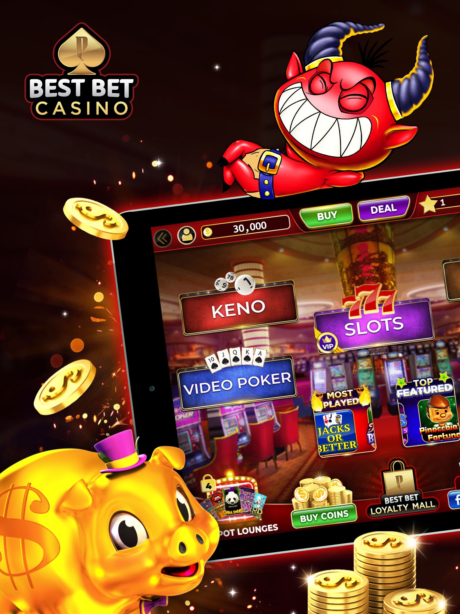 The Best Bet USA offer overview and main interface