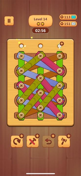 Unscrew Family physics mechanics with falling wooden boards and plates