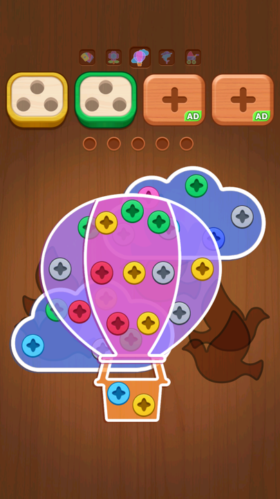 Level selection map showing completed puzzle stages and star rewards